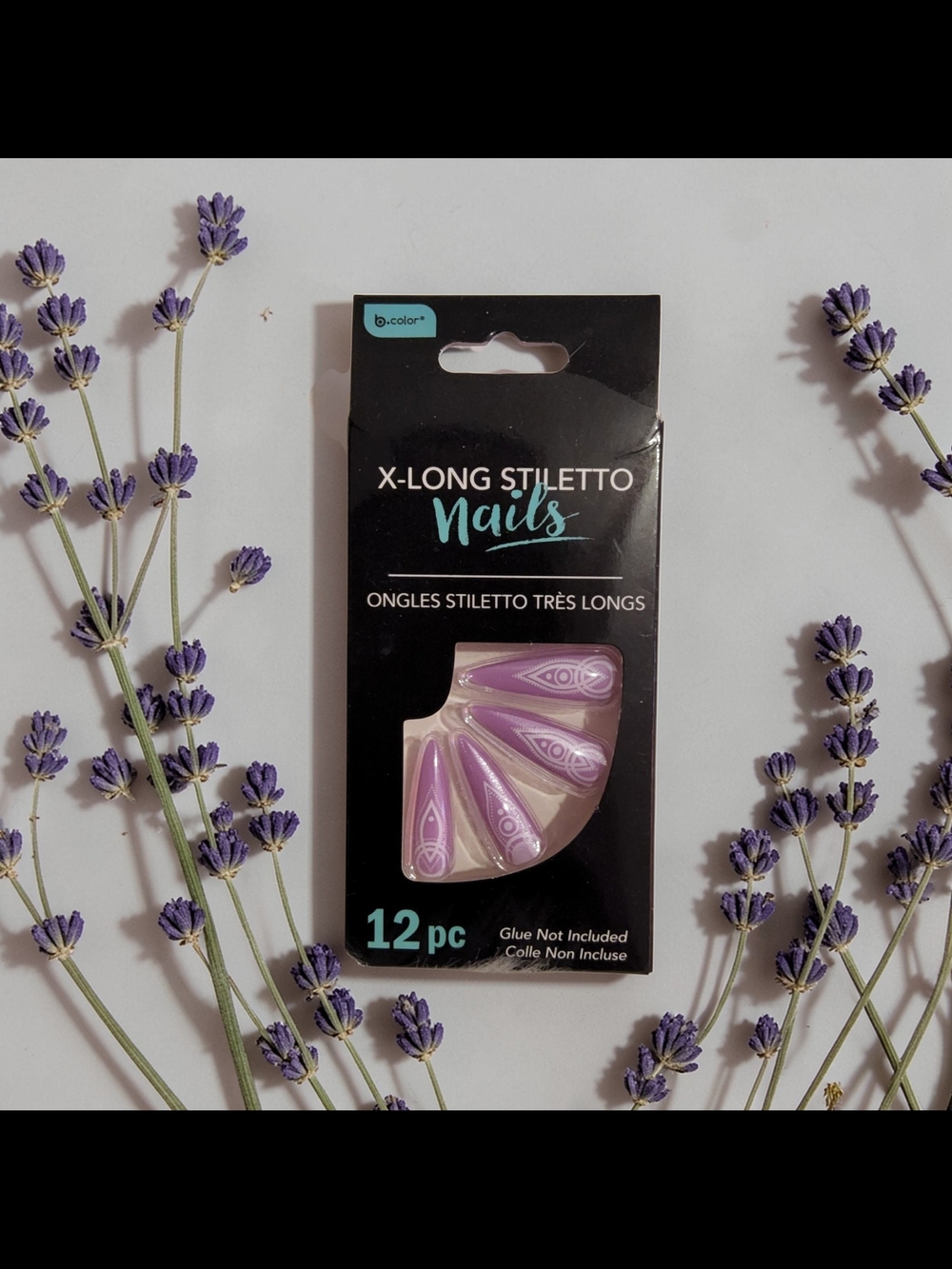 X-Long Stiletto Nails - Lavender  Set